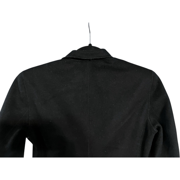 Armani Exchange Wool Black Button Coat Size XS Designer Women's Pockets Coat - Picture 7 of 7